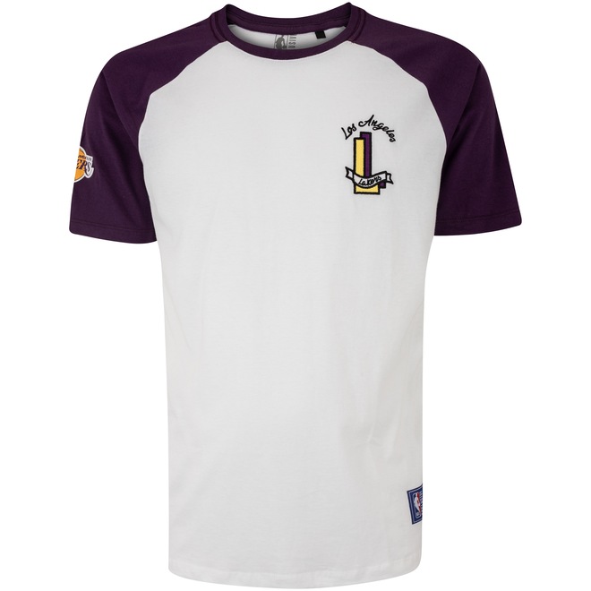 Camiseta do Los Angeles Lakers NBA Masculina RG Logo Flag NB267 - Foto 1