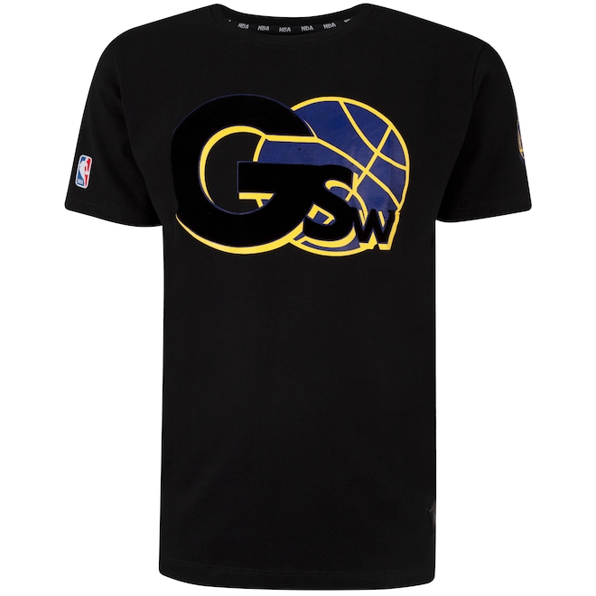 Camiseta do Golden State Warriors NBA Masculina Floco NB821 - Foto 1