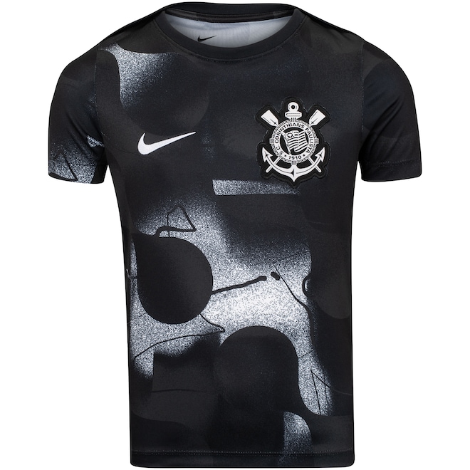 Camisa do Corinthians 25 Nike Infantil Pré Jogo - Foto 1