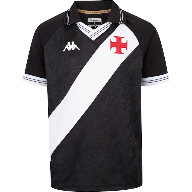 Camisa do Vasco da Gama I 25/26 Torcedor Kappa Infantil - Foto 1