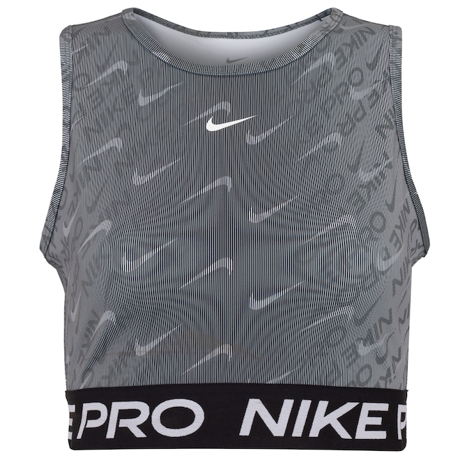 Top Nike Dri-fit Pro Crop Tank All Over Print Adulto - Foto 1