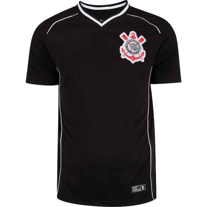Camisa do Corinthians Gola V Torcedor Coimbra Masculina - Foto 1