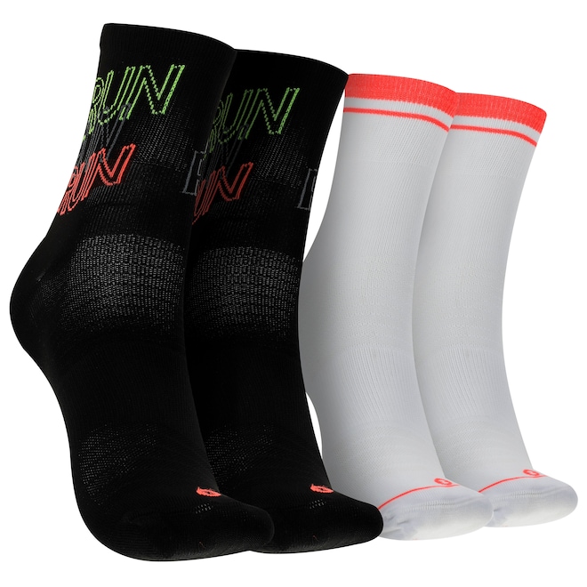 Kit de Meias Esportiva Oxer Cano Médio Adulto 2 Pares - Foto 1