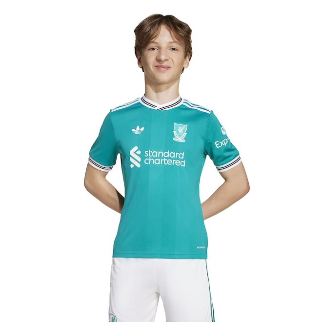 Camisa do Liverpool III 25/26 Torcedor adidas Juvenil - Foto 1