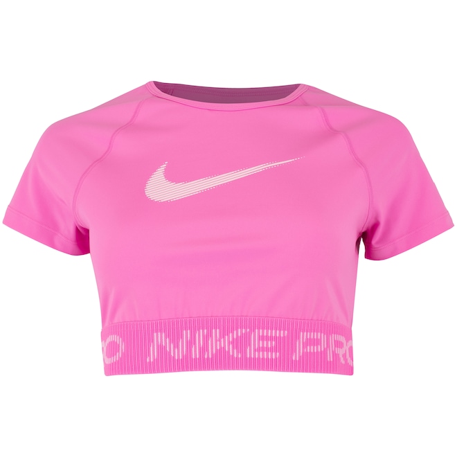 Camiseta Feminina Nike Pro Dri-FIT Tight Gráfica - Foto 1