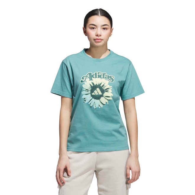 Camiseta adidas Floral Feminina - Foto 1