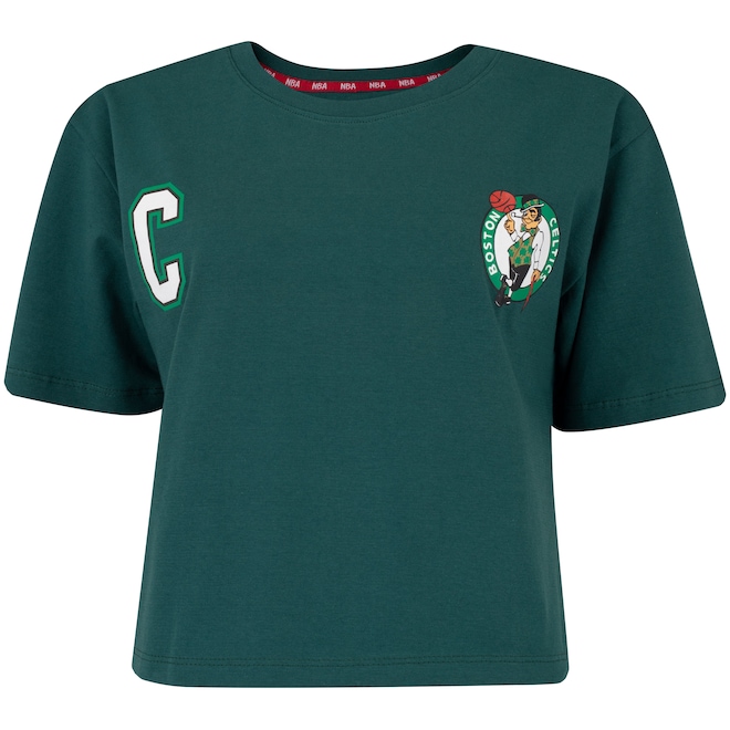 Camiseta Cropped do Boston Celtics NBA Street NB528 Feminina - Foto 1