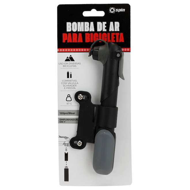 Bomba de Ar Manual para Bicicleta Spin - Foto 1