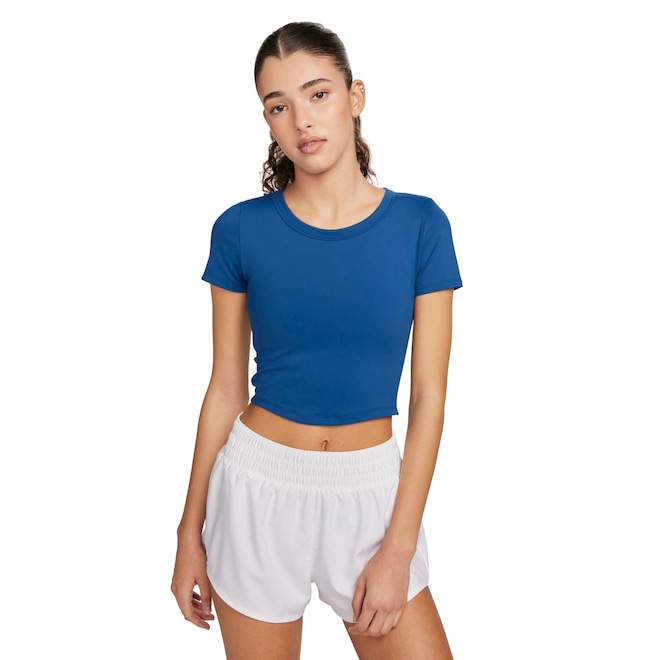 Camiseta Cropped Nike Dri-FIT One Feminina - Foto 1