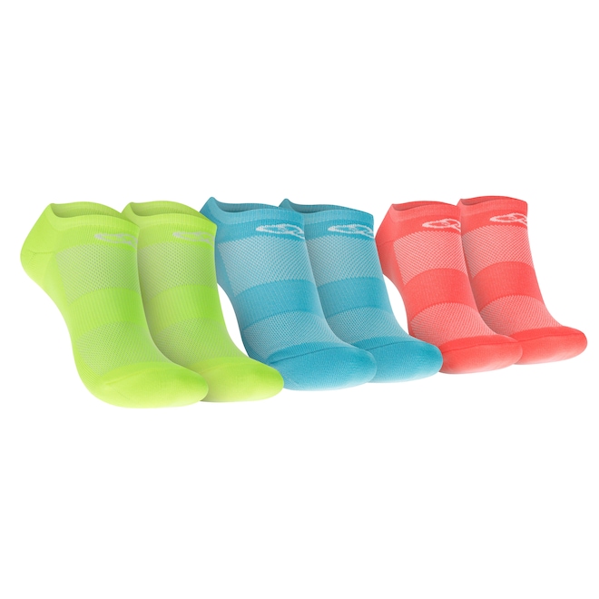 Kit de Meias Olympikus Tripack Neon 3 Pares - Foto 1