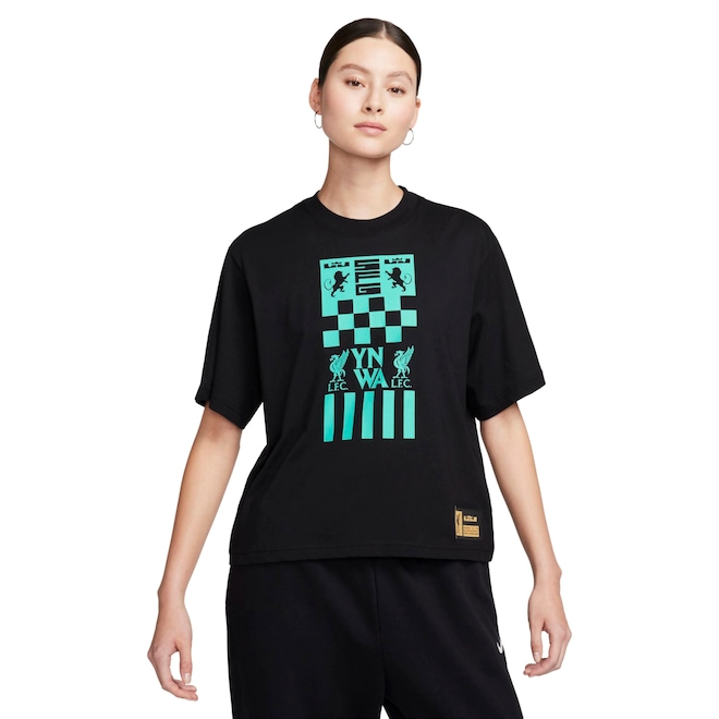 Camiseta Liverpool x LeBron James Feminina - Foto 1