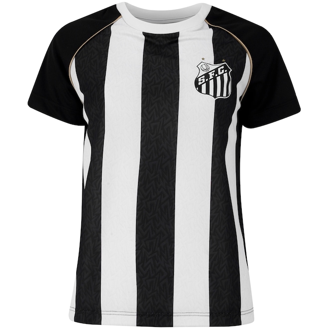 Camiseta do Santos Mosaico Braziline Feminina - Foto 1