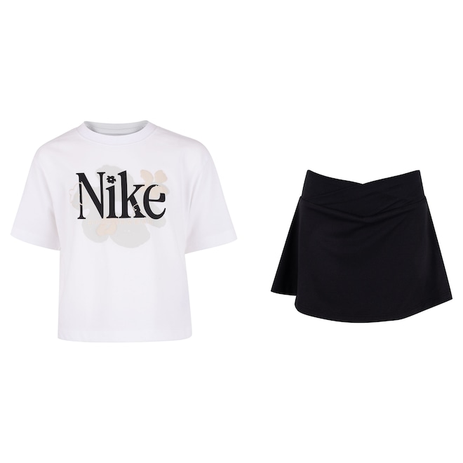 Conjunto Infantil Nike Wild Fun Camiseta + Short-Saia - Foto 1