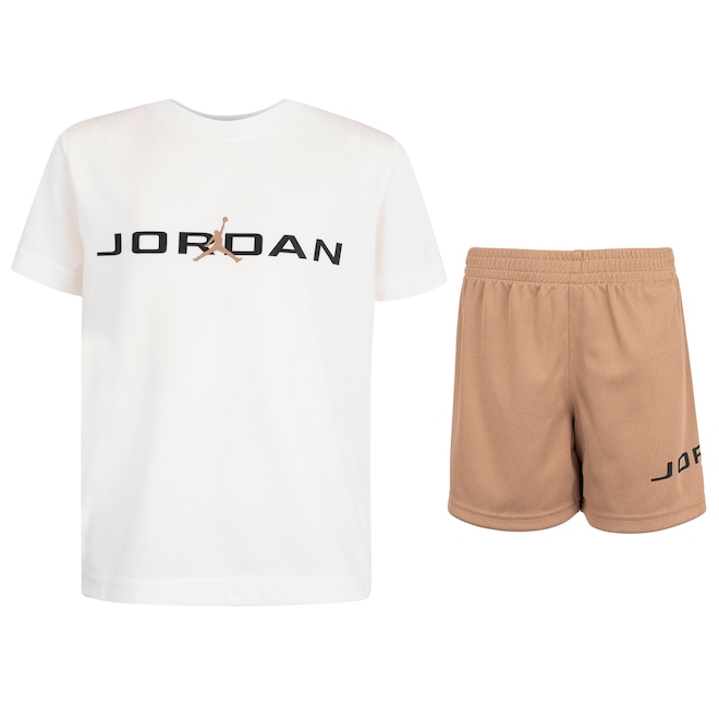 Conjunto Infantil Nike Jordan Jumbo Camiseta + Bermuda - Foto 1