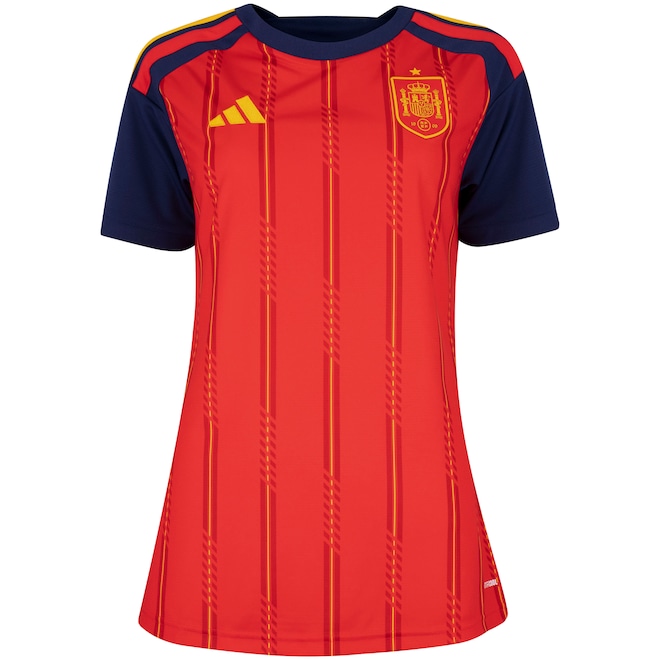 Camisa Seleção Espanha I 25/26 Torcedor adidas Feminina - Foto 1