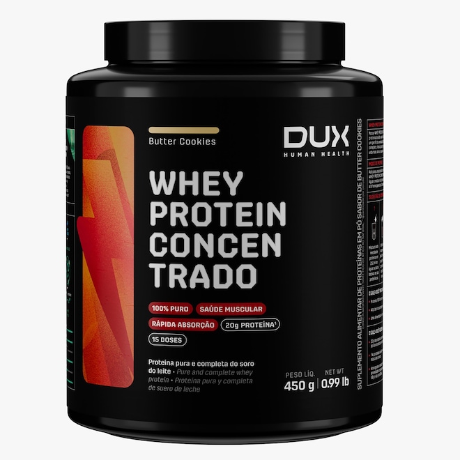WHEY PROTEIN DUX CONCENTRADO 450G COOKIE - Foto 1