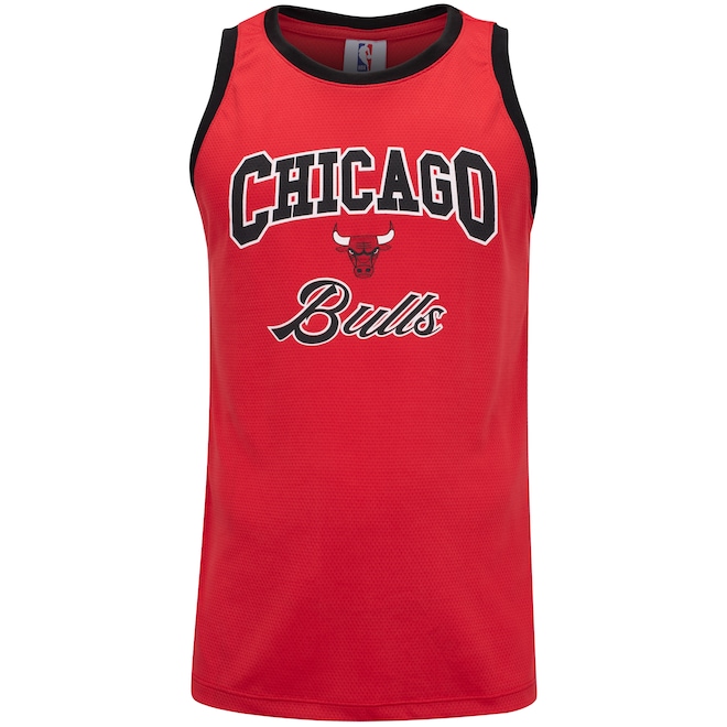 Camiseta Regata Chicago Bulls NBA Heritage N0633 Masculina - Foto 1