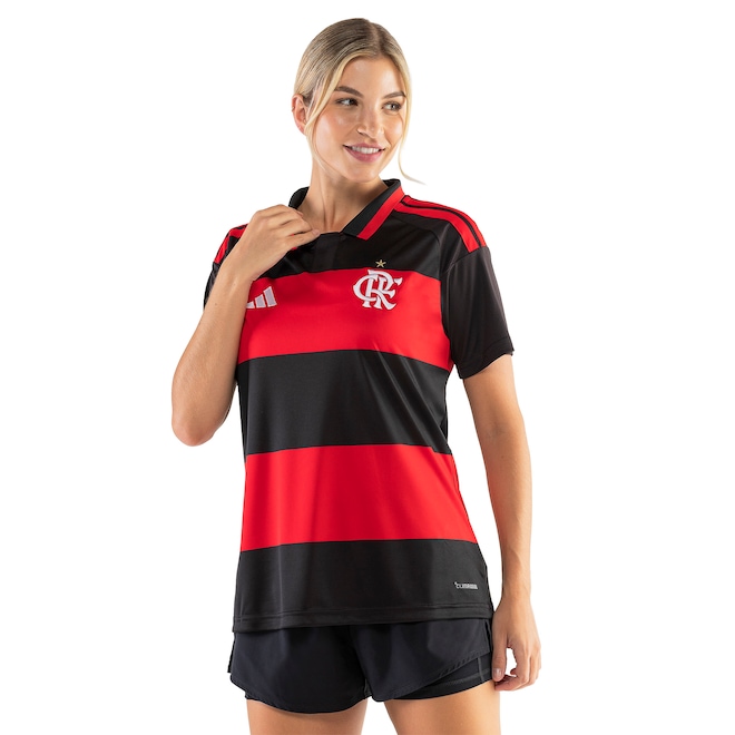 Camisa do Flamengo I 26 Torcedor adidas Feminina - Foto 2