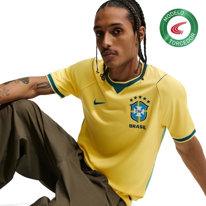 Camisa Brasil Nike I 2026/27 Torcedor Pro Masculina - Foto 1