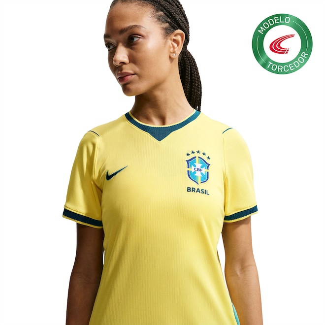 Camisa Brasil Nike I 2026/27 Torcedora Pro Feminina - Foto 1