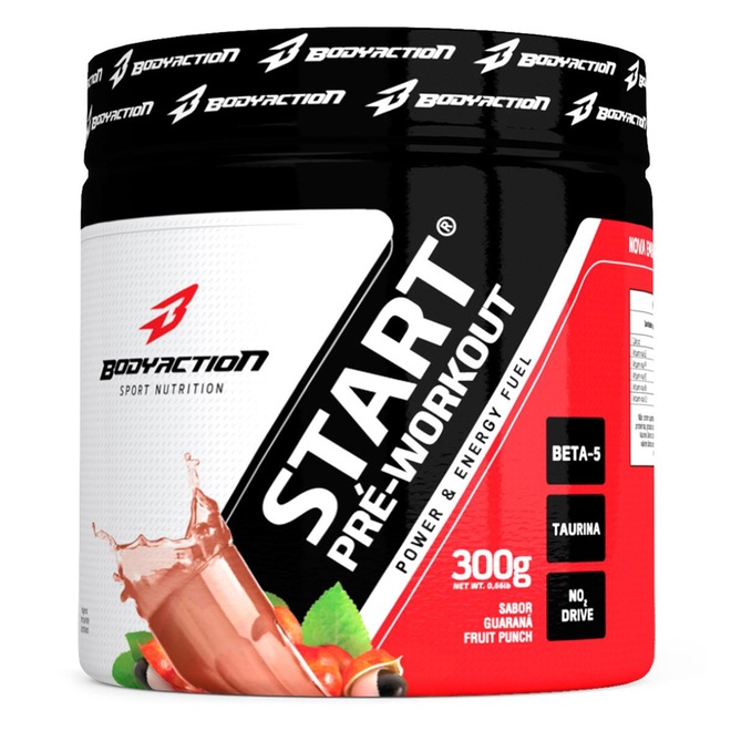 Start Pre-Workout 300 g - Body Action Guaraná - Foto 1
