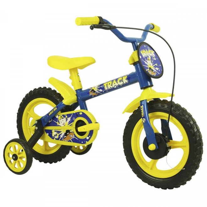 Bicicleta Track Bikes Arco Iris com Rodinhas - Aro 12 - Infantil - Foto 1