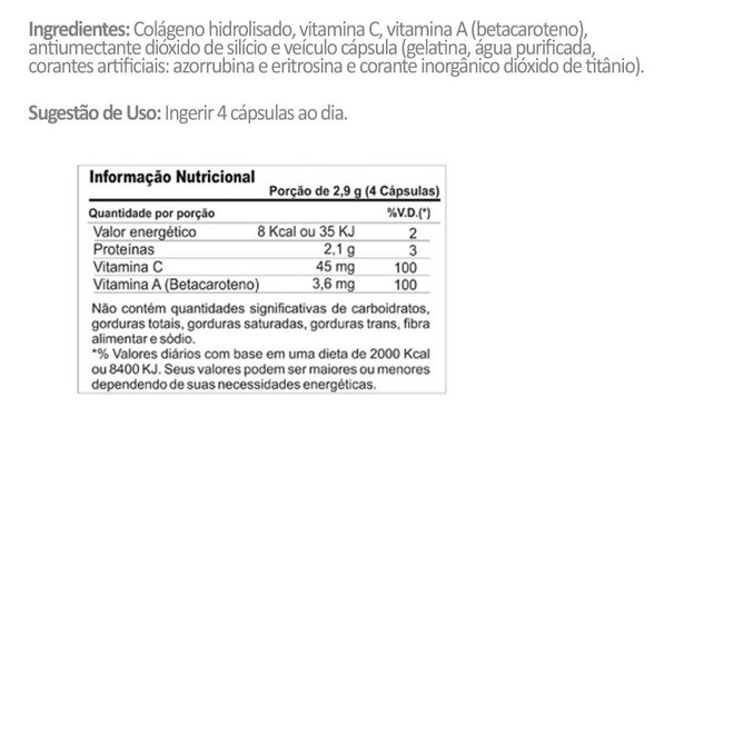 Colágeno ProFit Hidrolisado Betacaroteno + Vitamina C - 120 Cápsulas - Foto 1