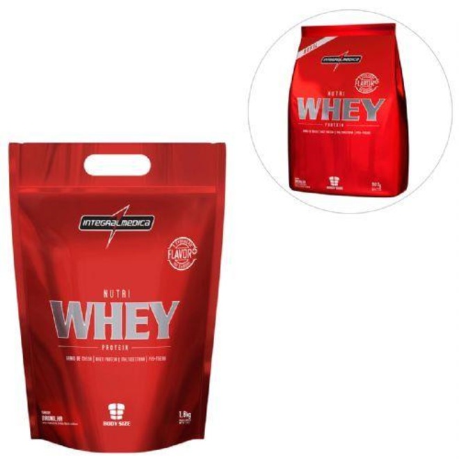 Whey Protein Integralmédica Nutri Whey Refil - Baunilha - 1,8 Kg + Refil - 907g - Foto 1