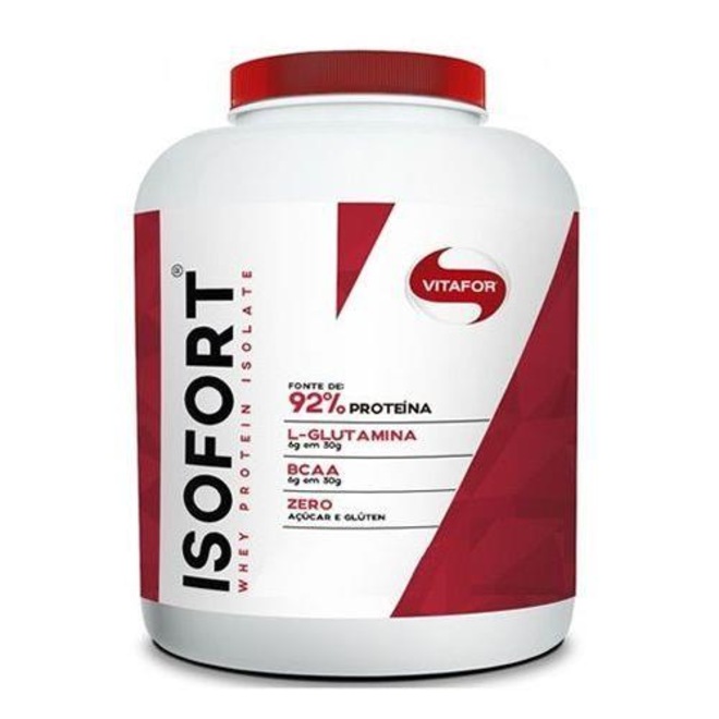 Whey Protein Isolado Vitafor Isofort - Baunilha - 1,8Kg - Foto 1