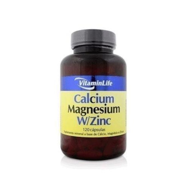 Suplemento Mineral  Vitaminlife Calcium Magnesium W/Zinc - 120 Cápsulas - Foto 1