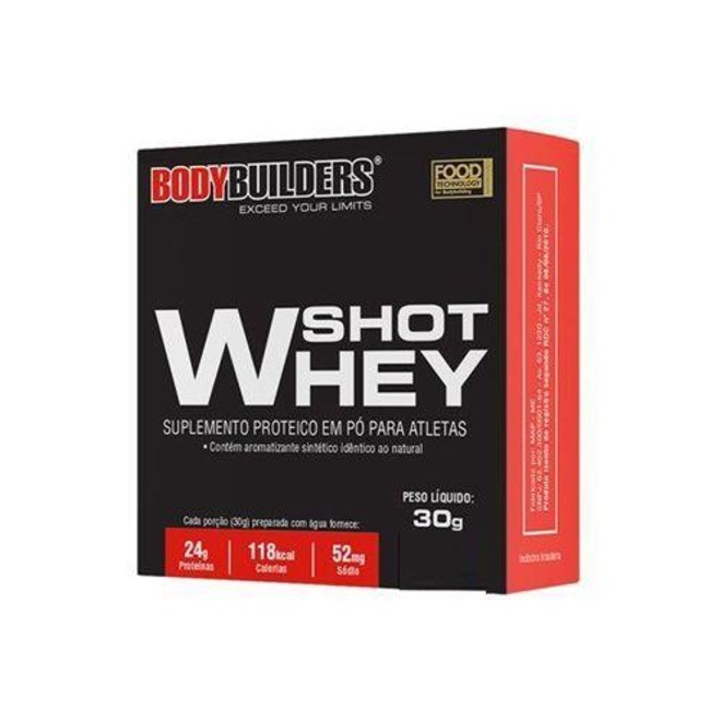 Whey Protein Bodybuilders Shot - Baunilha - 1 Unidade 30g - Foto 1