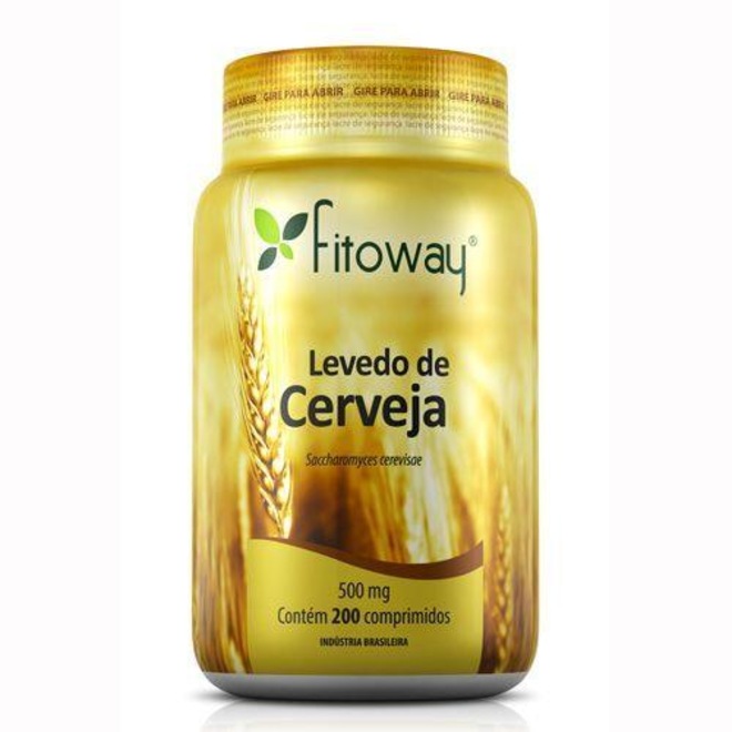 Levedo de Cerveja Fitoway 500mg - 200 Cápsulas - Foto 1
