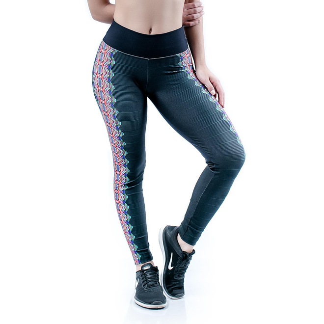 Calça Legging Cajafit Tribal - Feminina - Foto 1