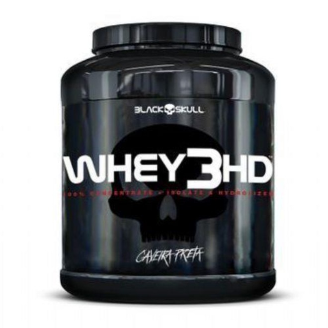 Whey Protein 3W Black Skull 3HD - Chocolate - 1,80Kg - Foto 1
