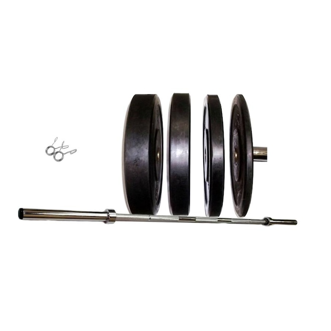 Kit de Treino Funcional Slade Fitness: Anilhas + Barra Olímpica - 1,80 metros - Foto 1