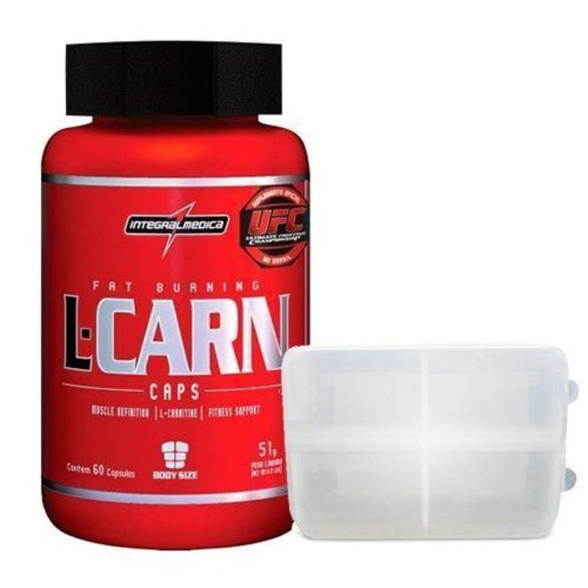 L-Carn Integralmédica - 60 Cápsulas + Porta Cápsula - Foto 1