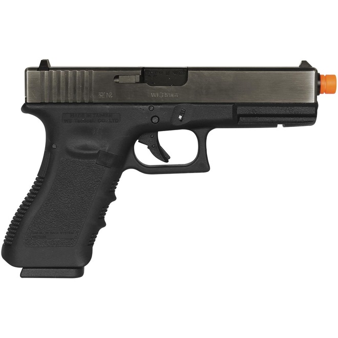 Pistola Airsoft GBB WE Glock G17A Gen3 Silver Semi-Metal 6mm - Foto 1