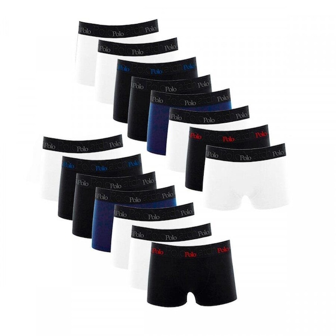 Kit Polo Match com 15 Cuecas Boxer de Cotton 2.0 - Adulto - Foto 1