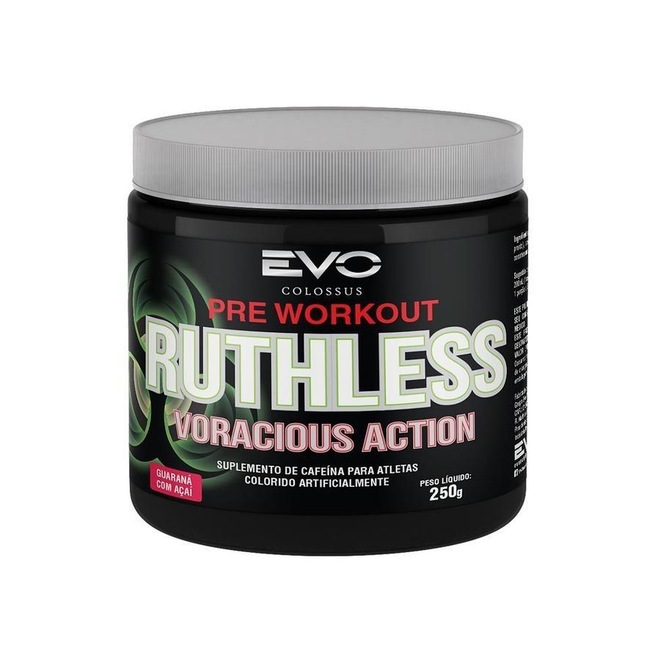 Pré Treino Ruthless Voracious Action EVO Colossus - Guaraná com Açaí - 250g - Foto 1