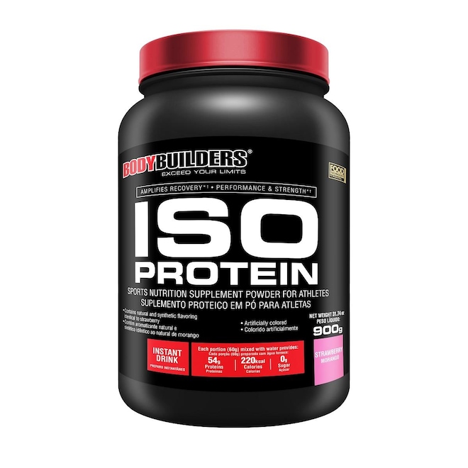 Whey Protein Isolada Bodybuilders - Morango - 900g - Foto 1