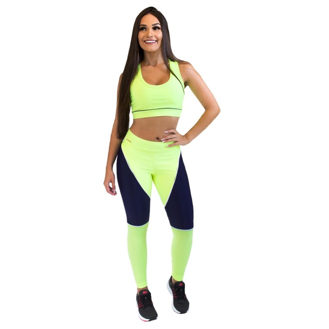 Calça Legging Fit Training Brasil Power Girl - Feminina - Foto 1