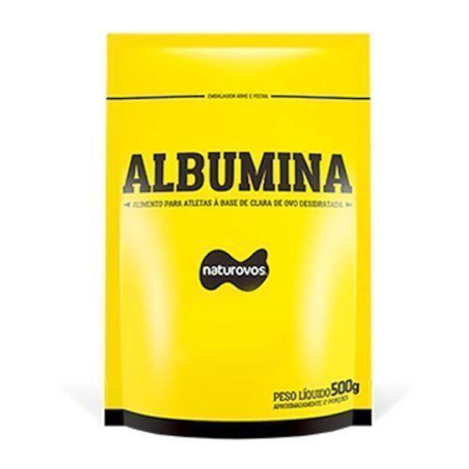 Albumina Naturovos Refil - Banana - 500g - 10 Pacotes - Foto 1