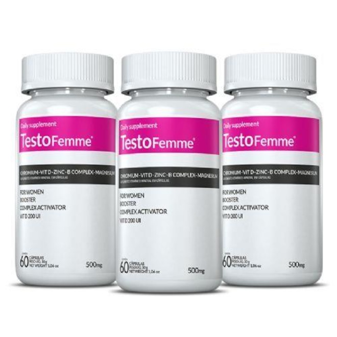 TestoFemme Inove Nutrition - 60 Cápsulas - 3 Frascos - Foto 1