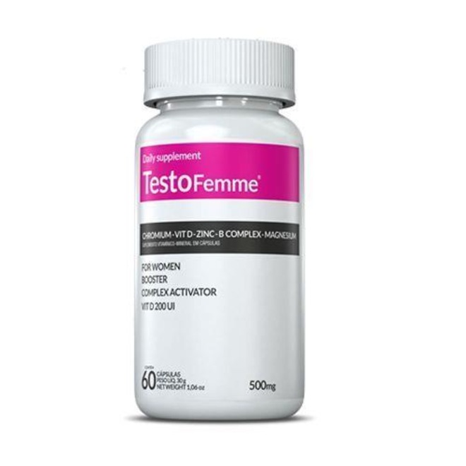 TestoFemme Inove Nutrition - 60 Cápsulas - 5 Frascos - Foto 1