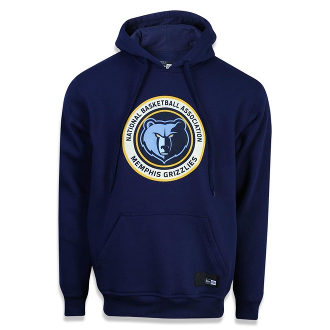 Blusão de Moletom com Capuz New Era NBA Memphis Grizzlies Canguru 42311 - Masculino - Foto 1