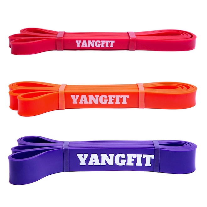 Kit Super Band Yangfit Extensor Elástico - 3 Intensidades - Foto 1