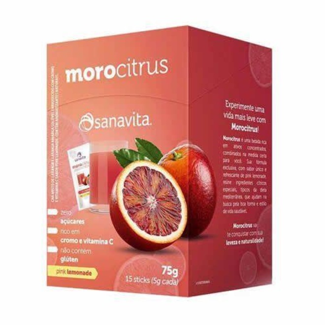 Chá Morocitrus Sanavita - Pink Lemonade - 15 Sticks - 5g - Foto 1