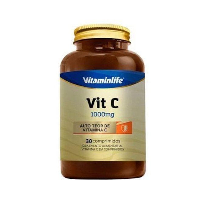 Vit C Vitaminlife - 30 comprimidos - 1000mg - Foto 1