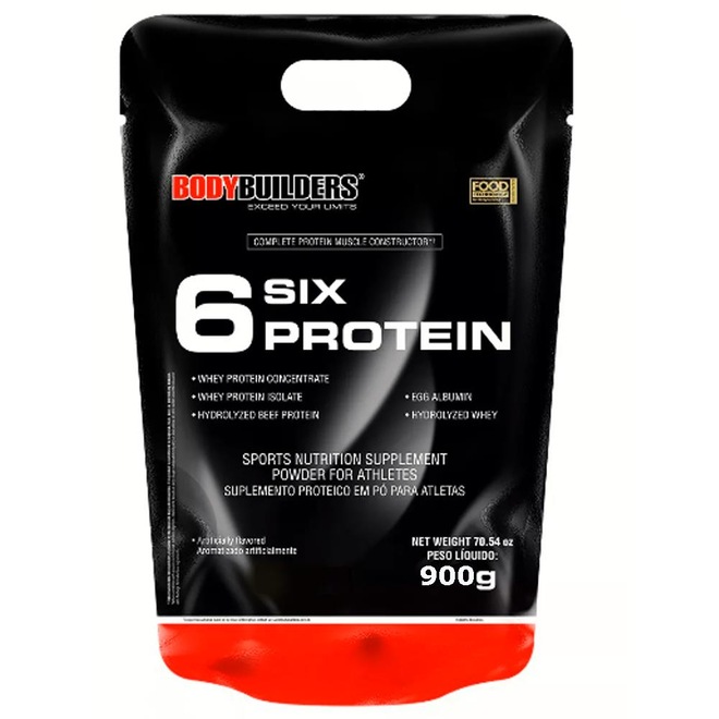 Whey Protein 6 Six Protein Bodybuilders - Cappuccino - 900g - Foto 1