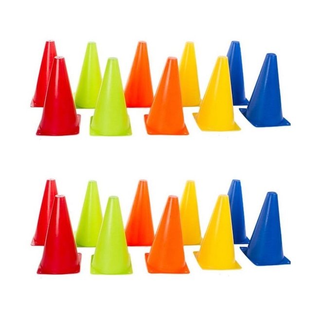 Kit de Cones de Agilidade Yangfit com 20 Unidades - 23cm - Foto 1